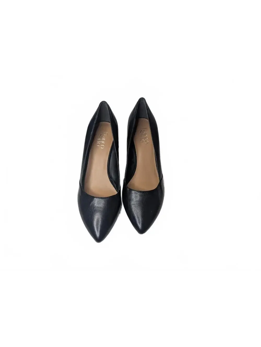 Franco Sarto Frankie Wedge Pump Black Leather Size 9
